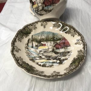 1 Friendly Village cup and saucer made by Johnson brothers ass house design made in England