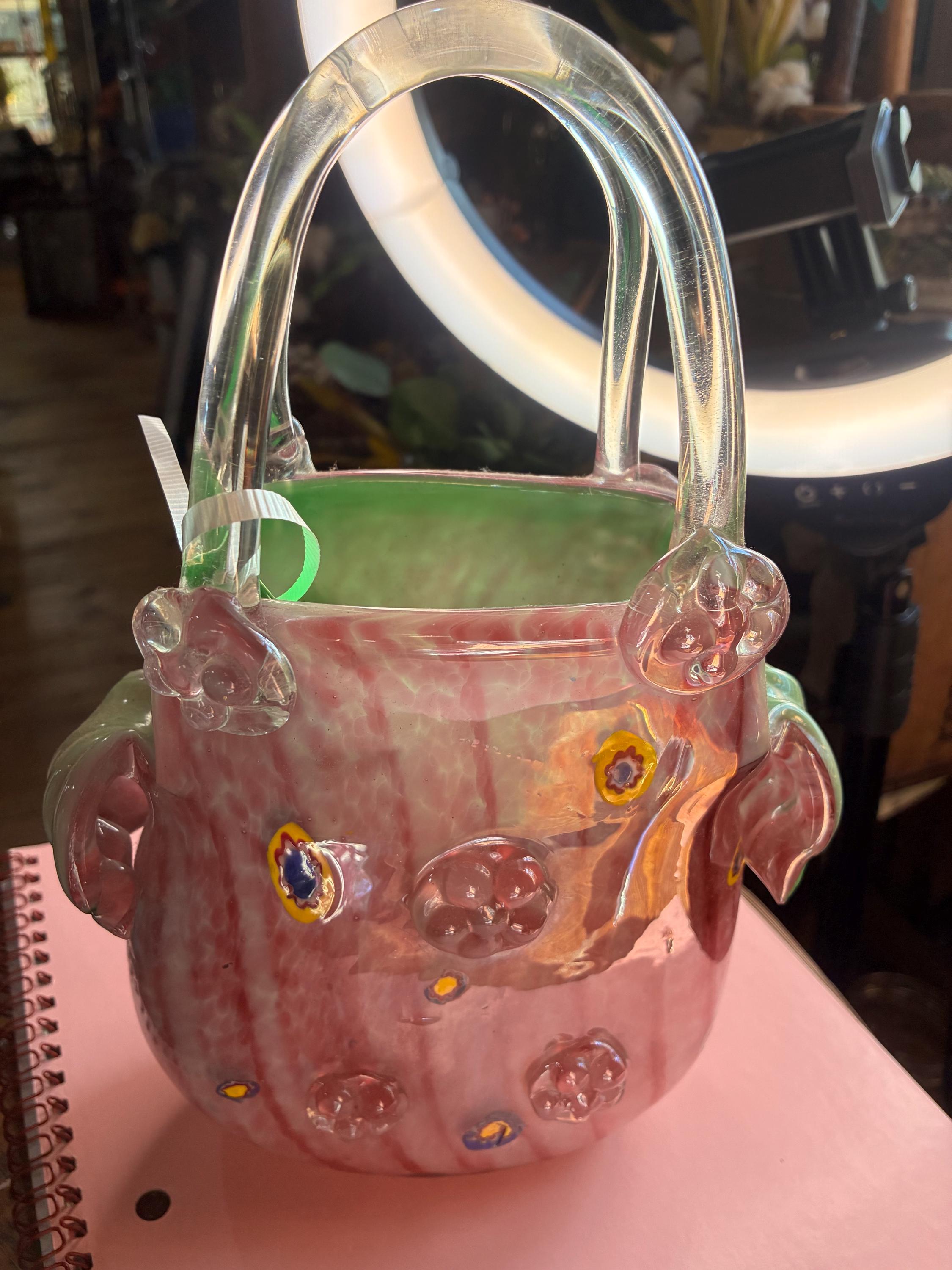 Pink Murano Vase - Etsy