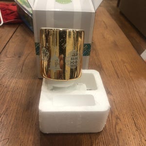scentsy adorn mini wax warmer gold toned faux mercury glass