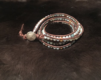 Leather wrap bracelet