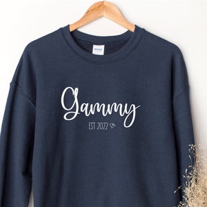 Gammy Sweatshirt EST Year | Gammy Crewneck | Grandma Sweater | Gift for Grandmother | Pregnancy Announcement | New Grandma Gift
