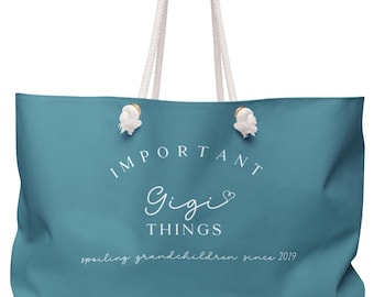 Personalized Gigi Tote Bag: Grandmother Travel Bag