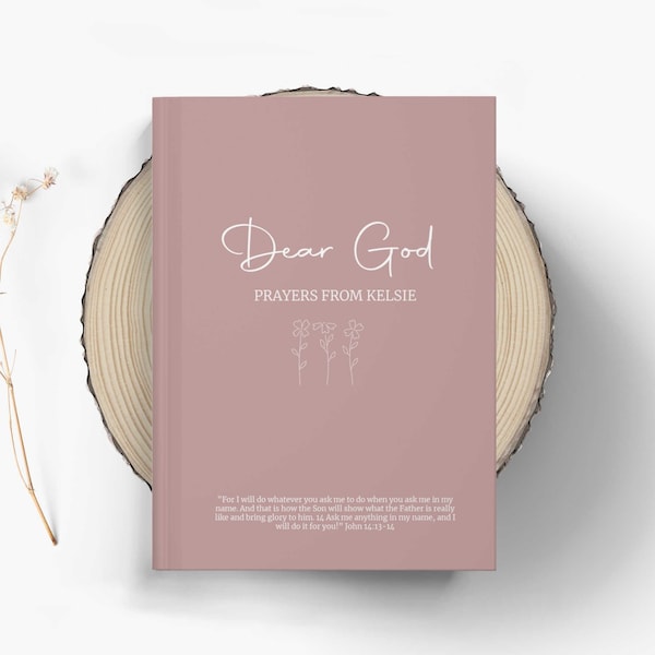 Journal de prière personnalisé pour les femmes | Cher Dieu Journal de prière | Journal des cadeaux chrétiens | Journal de prière des dames religieuses | Cadeau pour les femmes