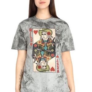 Vintage Wilder Westen Spielkarte T-Shirt | Vintage Western-T-Shirt | Komfort-Farben T-Shirt | Süßes Western T-Shirt | Unisex T-Shirt