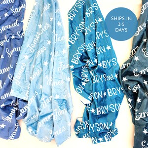 Personalized Minky Blanket: Custom Name & Stars, Baby Toddler Blanket