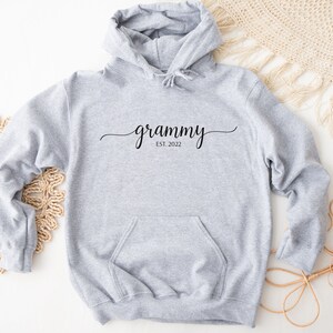 Grammy Hoodie EST 2022 2023 | New Grandma Hoodie | Grammy Pullover | New Grandma Hoodie| Pregnancy Announce | Grammy Gift