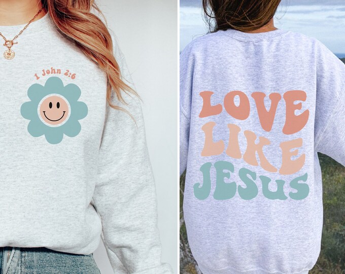 LOVE LIKE JESUS Round Neck Sweatshirt main image 1