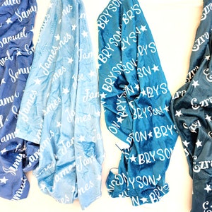 Personalized Minky Blanket: Custom Name & Stars, Plush Toddler Blanket