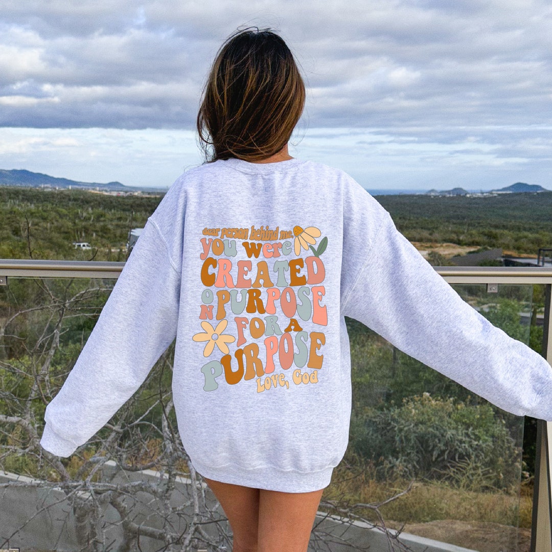 Christian Sweatshirt Created for A Purpose Sweater Etsy
