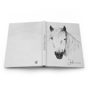 Personalized White Freckled Horse Journal | Horse Lovers Journal | Journal for Tweens | Journal Gift for Horse Owners | Journal for Teenager image 2