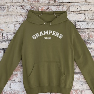 Grampers-sweater met capuchon | Sweater voor opa met EST | Opa-hoodie | Cadeau voor grootvader | Gepersonaliseerde opa-sweater