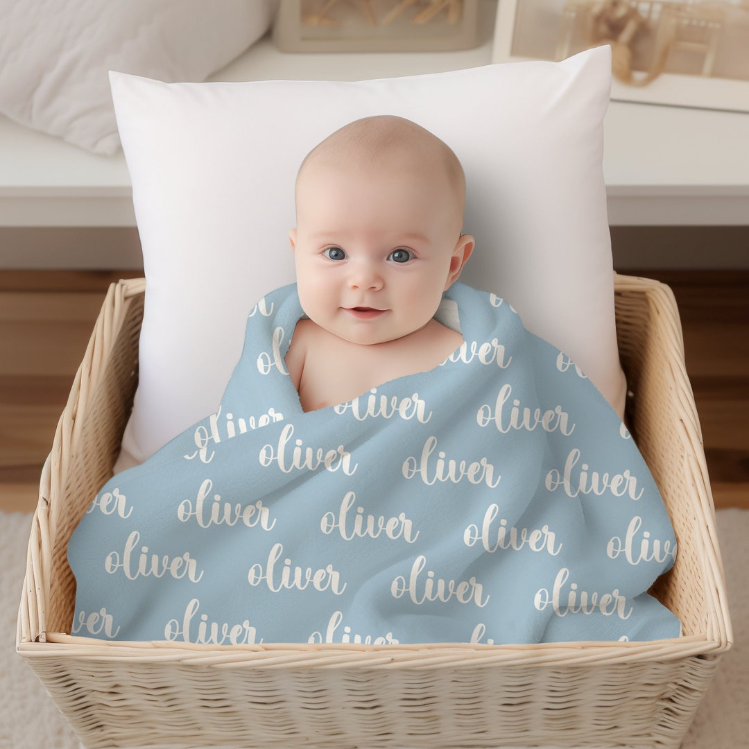 Personalized Minky Blanket Custom Name Blanket Toddler Etsy