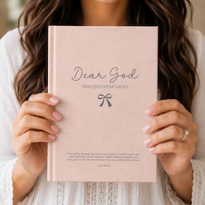 Personalized Prayer Journal for Women | Dear God Christian Diary, Hardcover, Customizable Name
