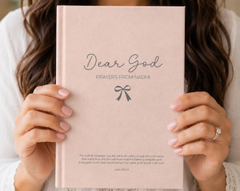 Personalized Prayer Journal for Women | Dear God Christian Diary, Hardcover, Customizable Name