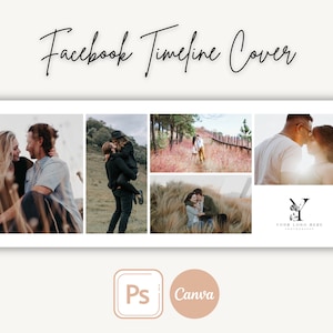 Facebook Timeline Cover Template | Edit in CANVA or Photoshop, Facebook Cover Photo, Facebook Header, Facebook Banner, Photography Template