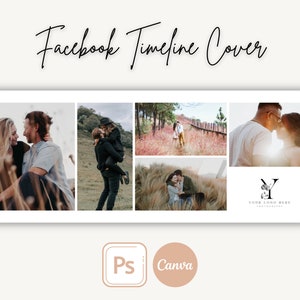 Facebook Timeline Cover Template | Edit in CANVA or Photoshop, Facebook Cover Photo, Facebook Header, Facebook Banner, Photography Template