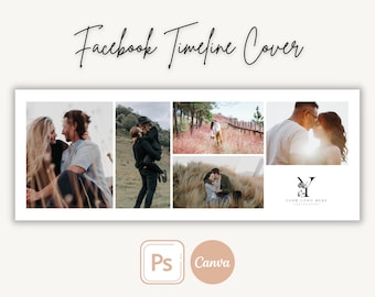 Plantilla de portada de línea de tiempo de Facebook / Editar en CANVA o Photoshop, Foto de portada de Facebook, Encabezado de Facebook, Banner de Facebook, Plantilla de fotografía