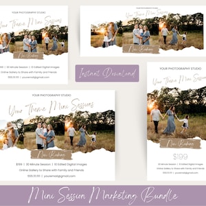 Mini Session Template Bundle, Family Mini Session, Your Theme Mini Sessions Template, Fall Mini Session, Instagram marketing, Edit in Canva