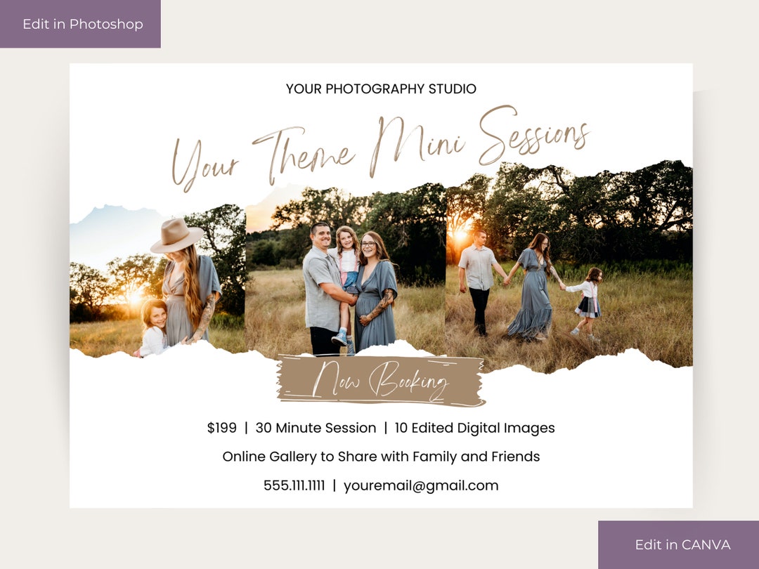 Family Mini Session Template, Photography Template, Your Theme Mini ...