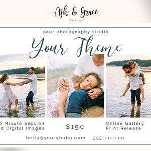 Mini Session Marketing Template,  Your Own Theme Marketing Template, Photography Marketing Board, Social Media Advertising, Mini&#39;s Template