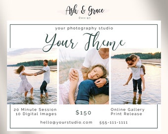 Mini Session Marketing Template,  Your Own Theme Marketing Template, Photography Marketing Board, Social Media Advertising, Mini's Template