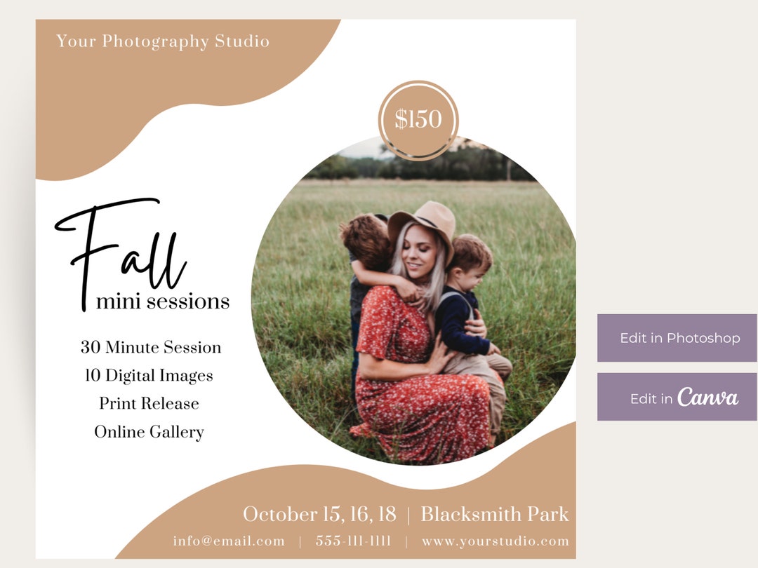 Fall Mini Session Template, Family Mini Session, Fall Mini Session ...