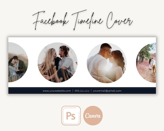 Plantilla de portada de línea de tiempo de Facebook / Editar en CANVA o Photoshop, Foto de portada de Facebook, Encabezado de Facebook, Banner de Facebook, Plantilla de fotografía