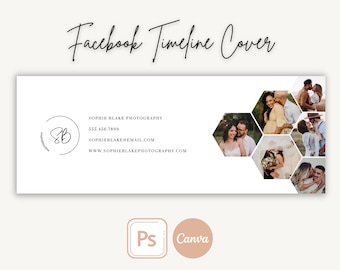 Plantilla de portada de línea de tiempo de Facebook para fotógrafos / Editar en CANVA o Photoshop, foto de portada de Facebook, encabezado de Facebook, banner de Facebook