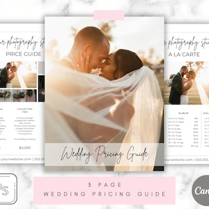 Wedding Photography Pricing Template: Canva & Photoshop (Digital Download)