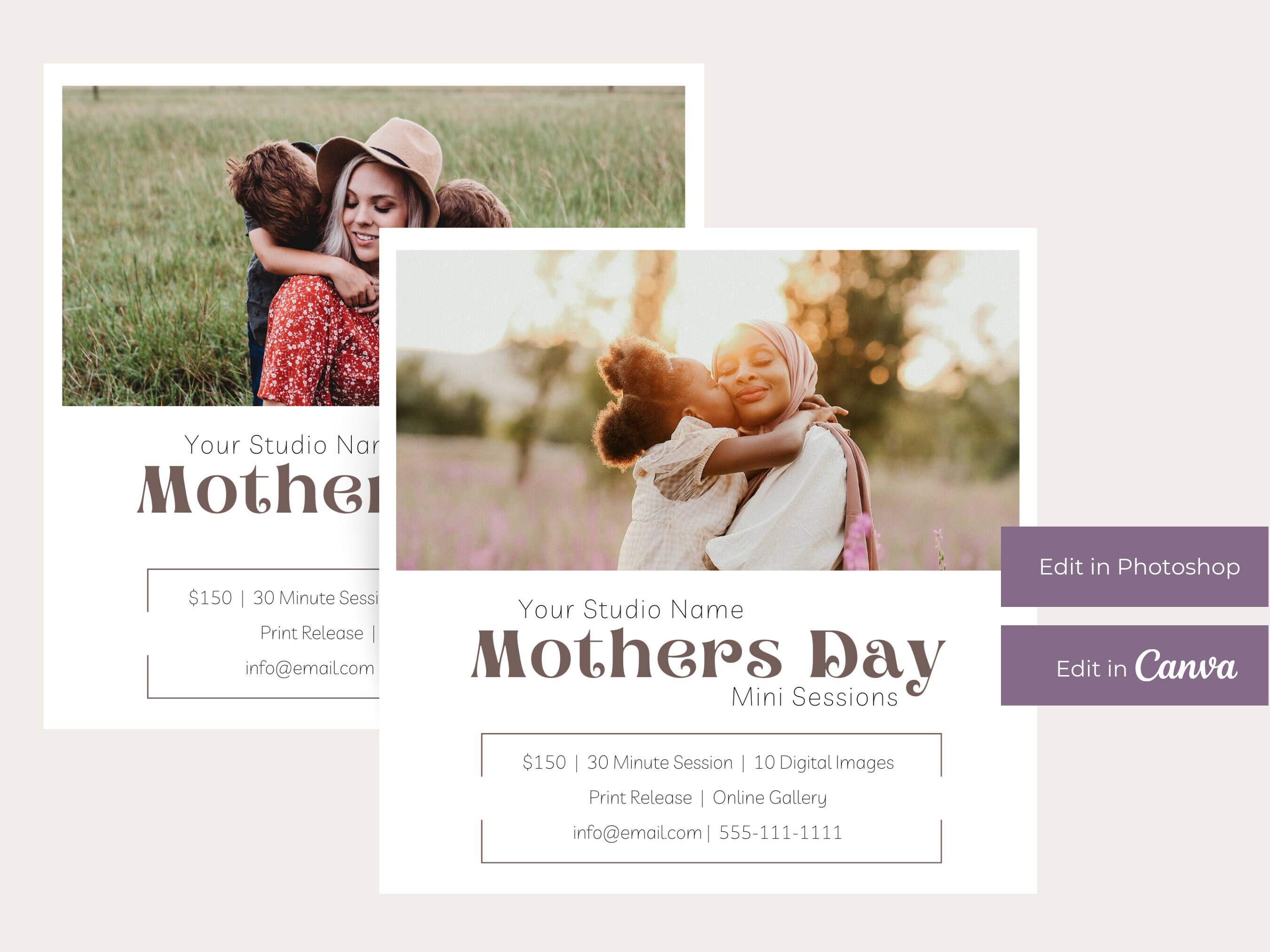 Mini Session Post Mothers Day Mini Session Template, Photography Template, Spring ...