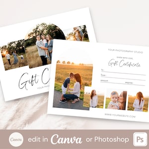 Fotograf Geschenkgutschein Vorlage, bearbeitbare Geschenkkarte, in Canva oder Photoshop bearbeiten, Fotografie Geschenkgutschein, Fotosession Geschenkgutschein