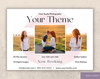 Mini Session Marketing Template, Your Own Theme Marketing Template, Photography Marketing Board, Social Media Advertising, Mini's Template