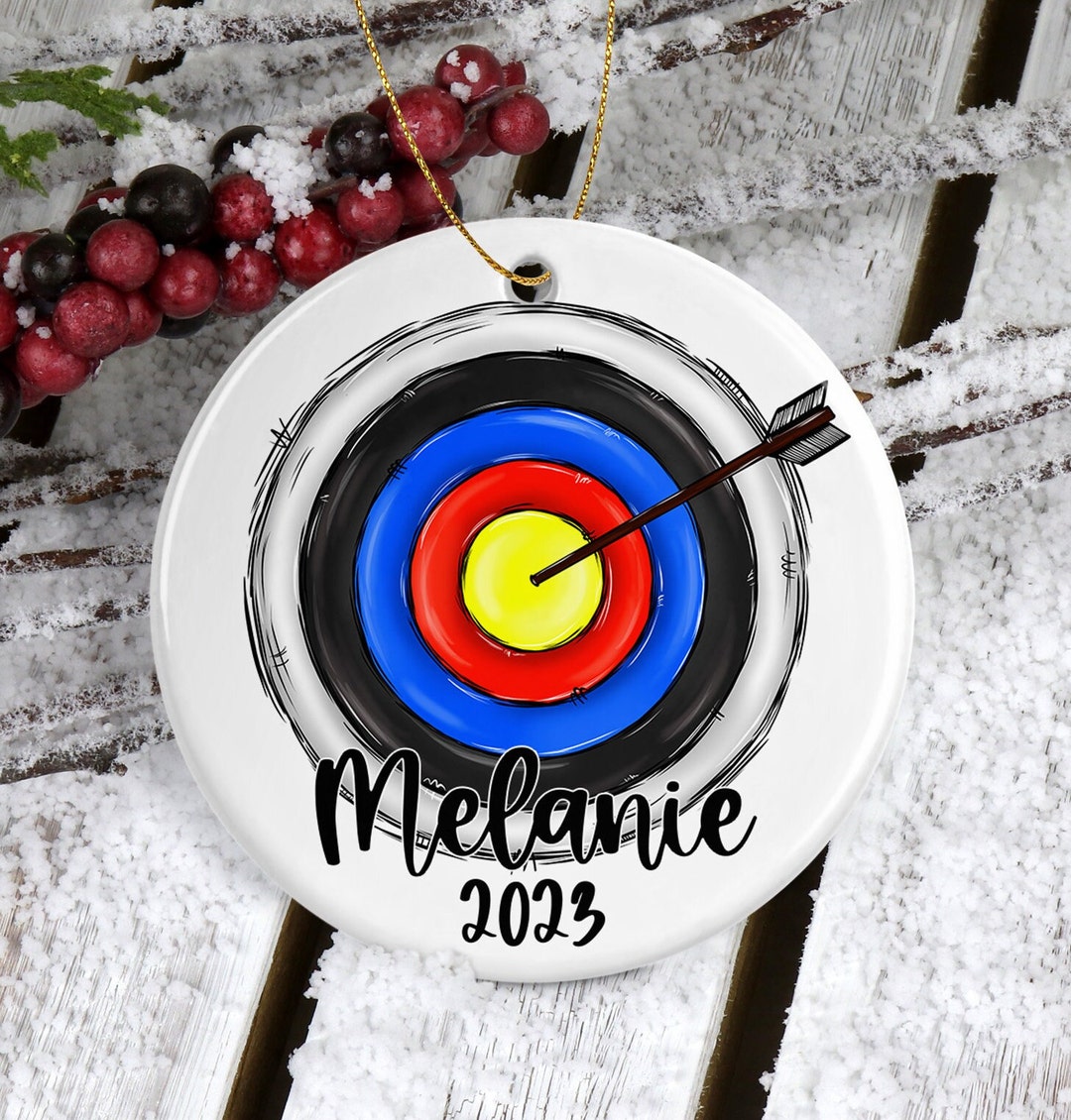 Archery Ornament, Bullseye Target Practice Gift, Archery Gifts, Christmas Ornaments, 2023 Etsy