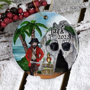 Pirate Ornament/Christmas Ornaments/Pirate Lover Gift/Personalized Ornament/Pirate Decor/Gifts for Him/Gifts for Her/Personalized Gift
