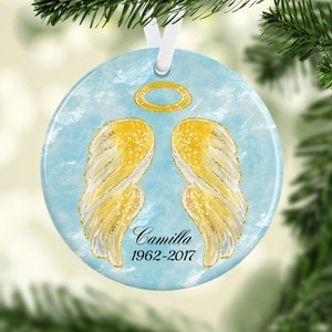 Angel Wing Ornament/Memorial Ornament/Angel Wing Decor/Christmas Ornaments/Sympathy Ornament/In Memory Of Christmas Gift/Heaven Ornament
