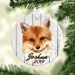 Custom Fox Ornament: Woodland Christmas Tree Decor