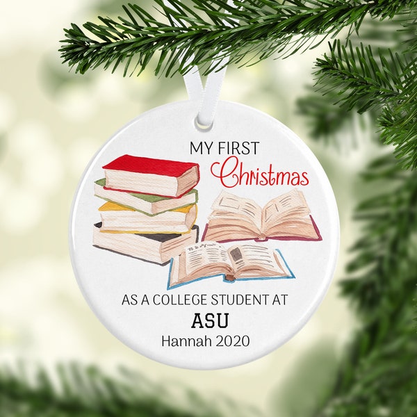 New College Student Gift/College Student Ornament/Christmas College Care Package Idea/College Ornament/Personalized Christmas Tree Ornament