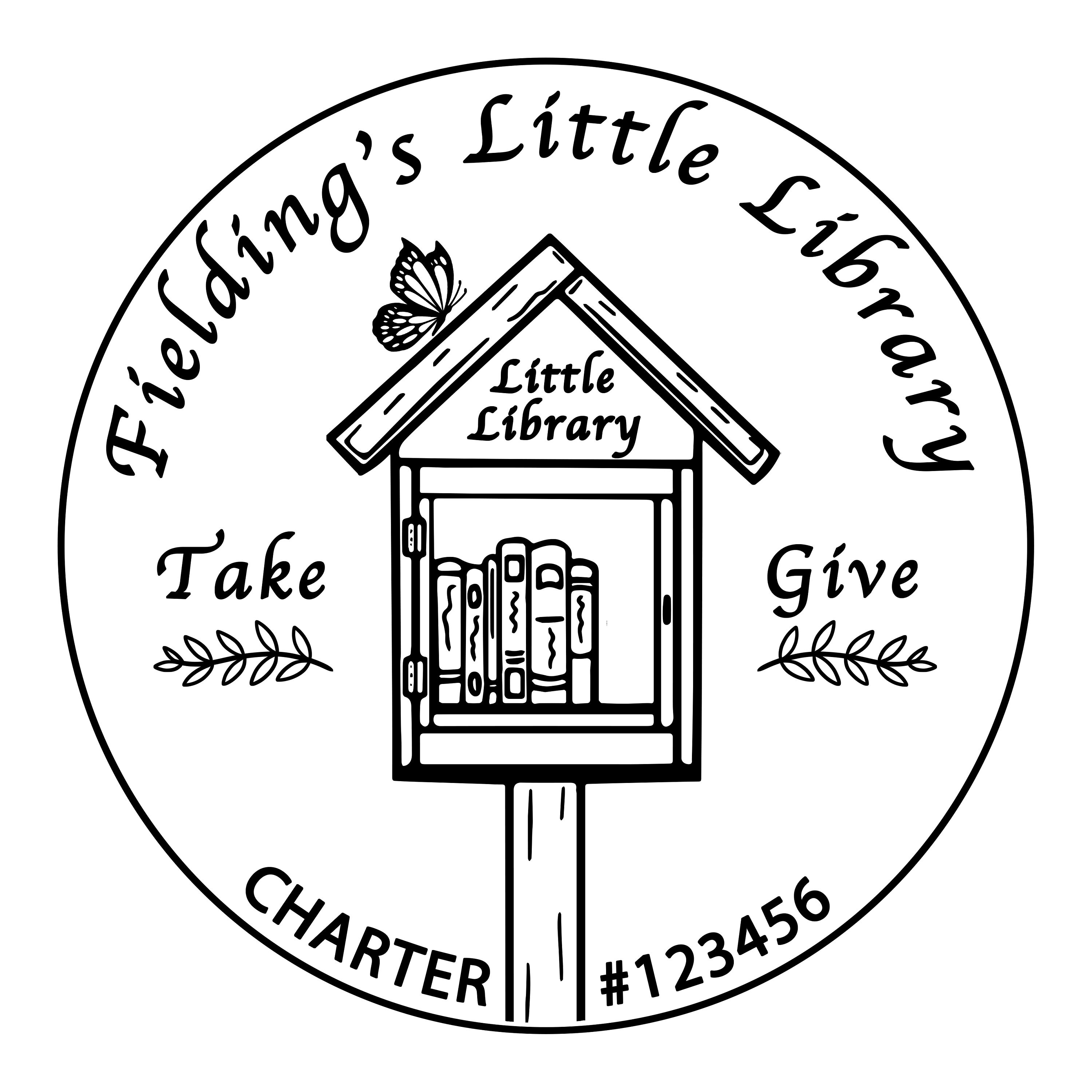 Free Library Book Stamp/Little Library Library Etsy