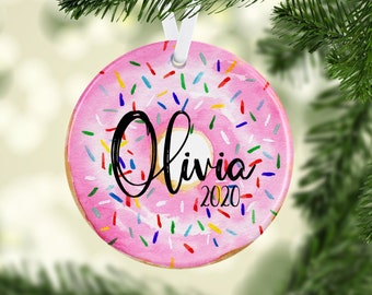 928e ALAZA Donuts Christmas Tree Skirt Ornament 48inch Diameter Christmas Decoration New Year Party Supply