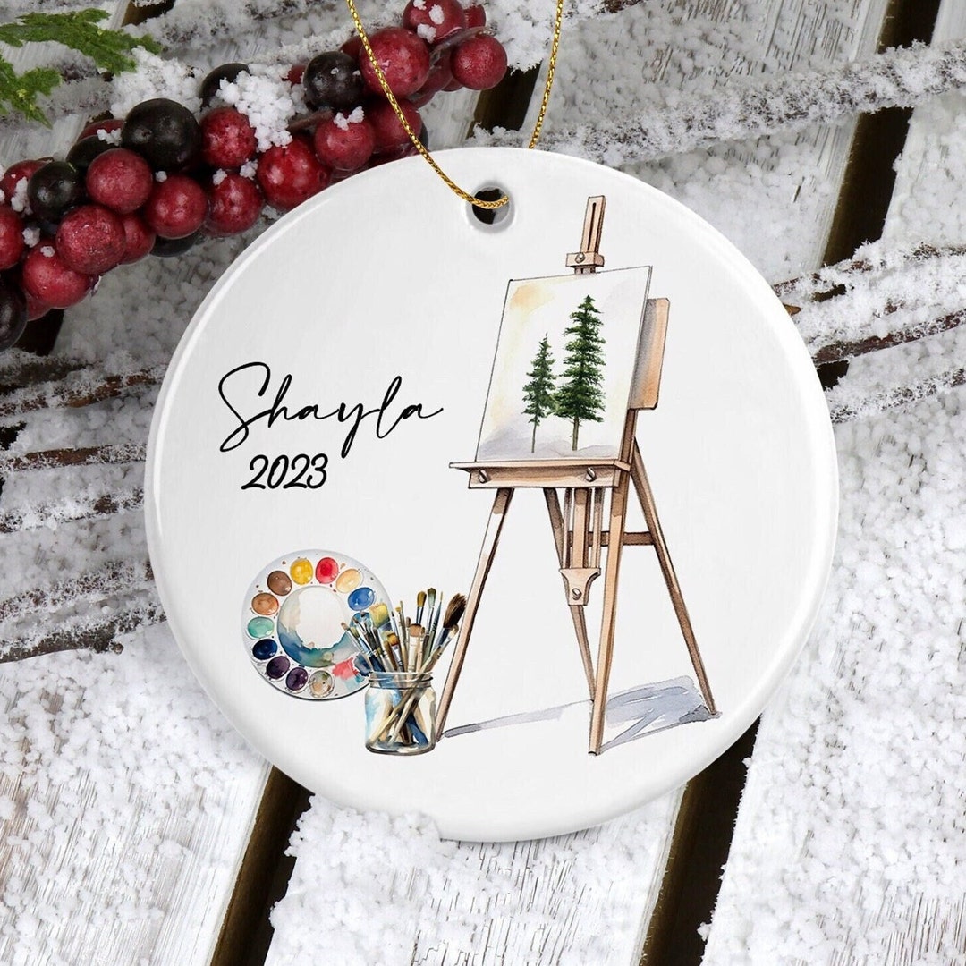 Artist Ornament Girl, Artist Gifts for Women, Christmas Ornaments, Tree