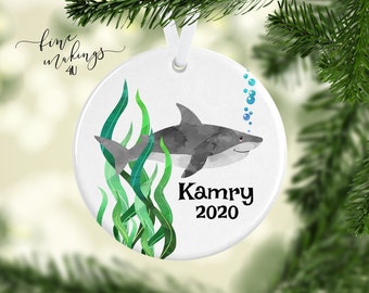 Shark Ornament/Shark Ornament Personalized/Shark Lover Gift/Christmas Ornament/Shark Gifts/Personalized Gift/Shark Decor For Christmas Tree