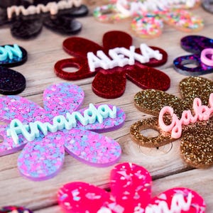 Daisy Name Plate, Stanley Tumbler Topper, Daisy Stanley Lid Tag, Flower Tumbler Accessories, Personalized Name Tag, Custom Lid Tag, 20 30 40 image 7