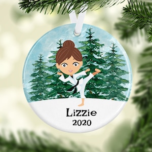 Karate Ornament/Karate Geschenke/Weihnachtsschmuck/Geschenk für Sie/Personalisierte Karate Kid Ornament/Geschenke für Kinder/Karate Girl Stocking Stuffer