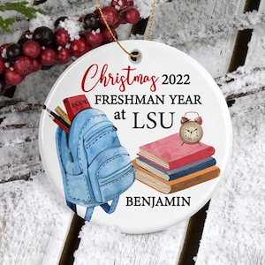 College Ornament/College Student Gift/Christmas Ornaments/Custom College Gifts/College Dorm Decor/School Ornament/Personalized Gift