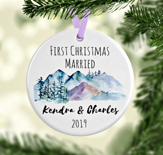 Christmas In The Mountains 2022 Wedding Mountains Ornament/Wedding Ornament/Our 1St Christmas | Etsy Canada