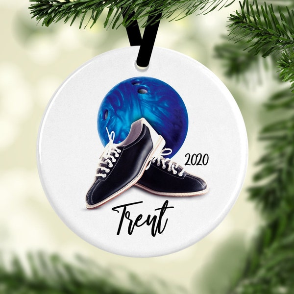 Bowling Christmas Ornament/Bowling Gifts/Christmas Decor/Personalized Bowling Ornament/Gifts for Him/Gifts for Her/Bowling Party Favors