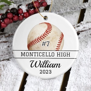 Baseball Ornament, Baseball Gifts, Baseball Player Ornament, Christmas Ornaments, Personalized Gift, Baseball Coach Gift Ideas