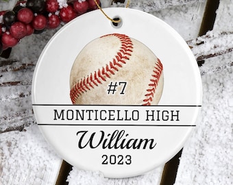 Baseball Ornament, Baseball Gifts, Baseball Player Ornament, Christmas Ornaments, Personalized Gift, Baseball Coach Gift Ideas
