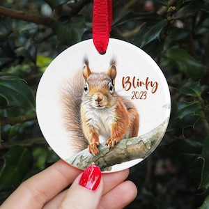 Memorial Ornament Squirrel, Pet Memorial, Squirrel Ornament, Christmas Squirrel, Christmas Ornaments, Squirrel Gifts, Personalized Gifts