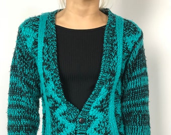 80's Zig Zag Knit Cardigan